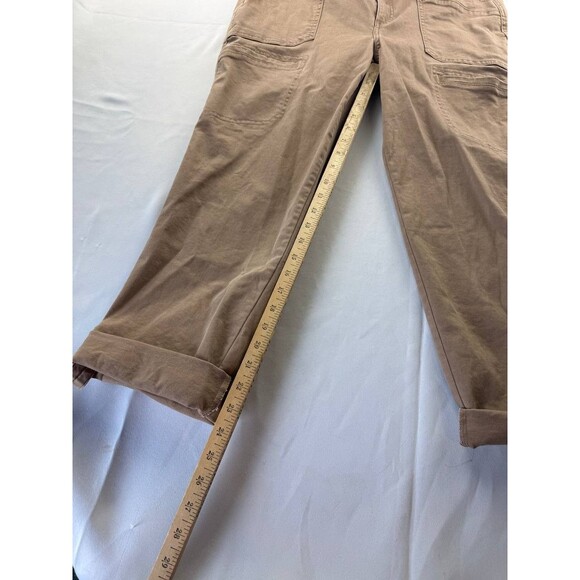 Democracy Ab Technology Jeans Womens 14 Brown Denim Roll Tab Hem Casual Straight - Picture 4 of 5